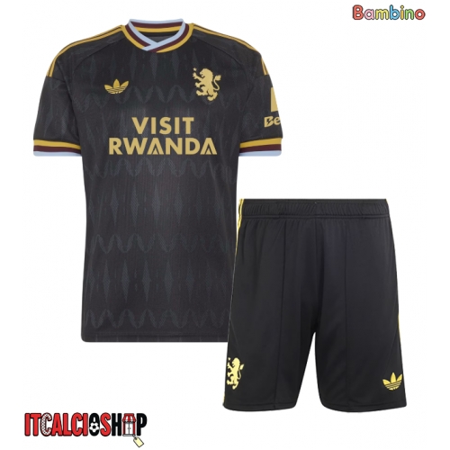 Aston Villa Ollie Watkins #11 Seconda Maglia Bambino 2026-27 Manica Corta (+ Pantaloni corti)